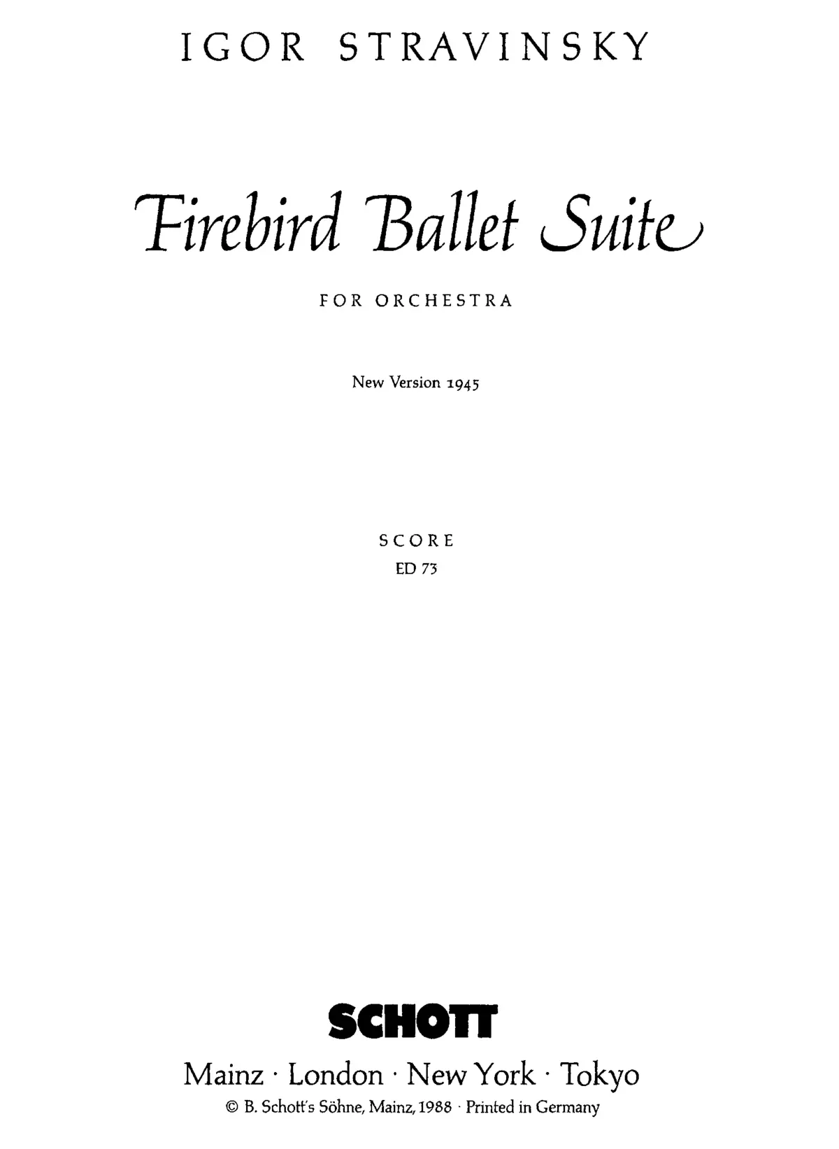 The Firebird (suite) - Page 1