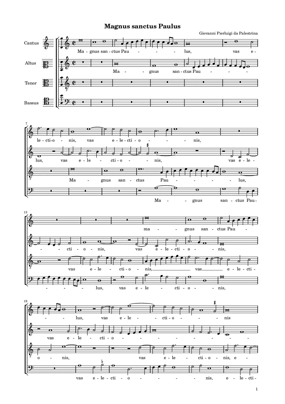 Magnus sanctus Paulus a 4 - Page 1