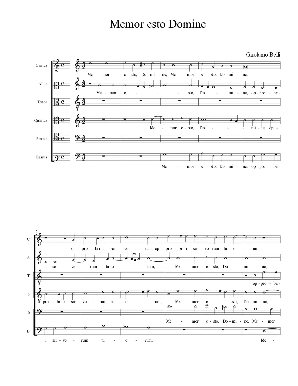 Memor esto Domine - Page 1