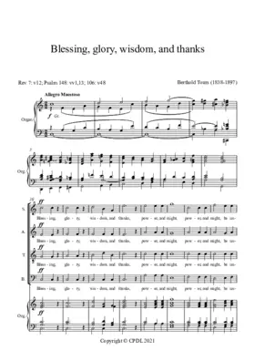 Blessing, glory, wisdom, and thanks