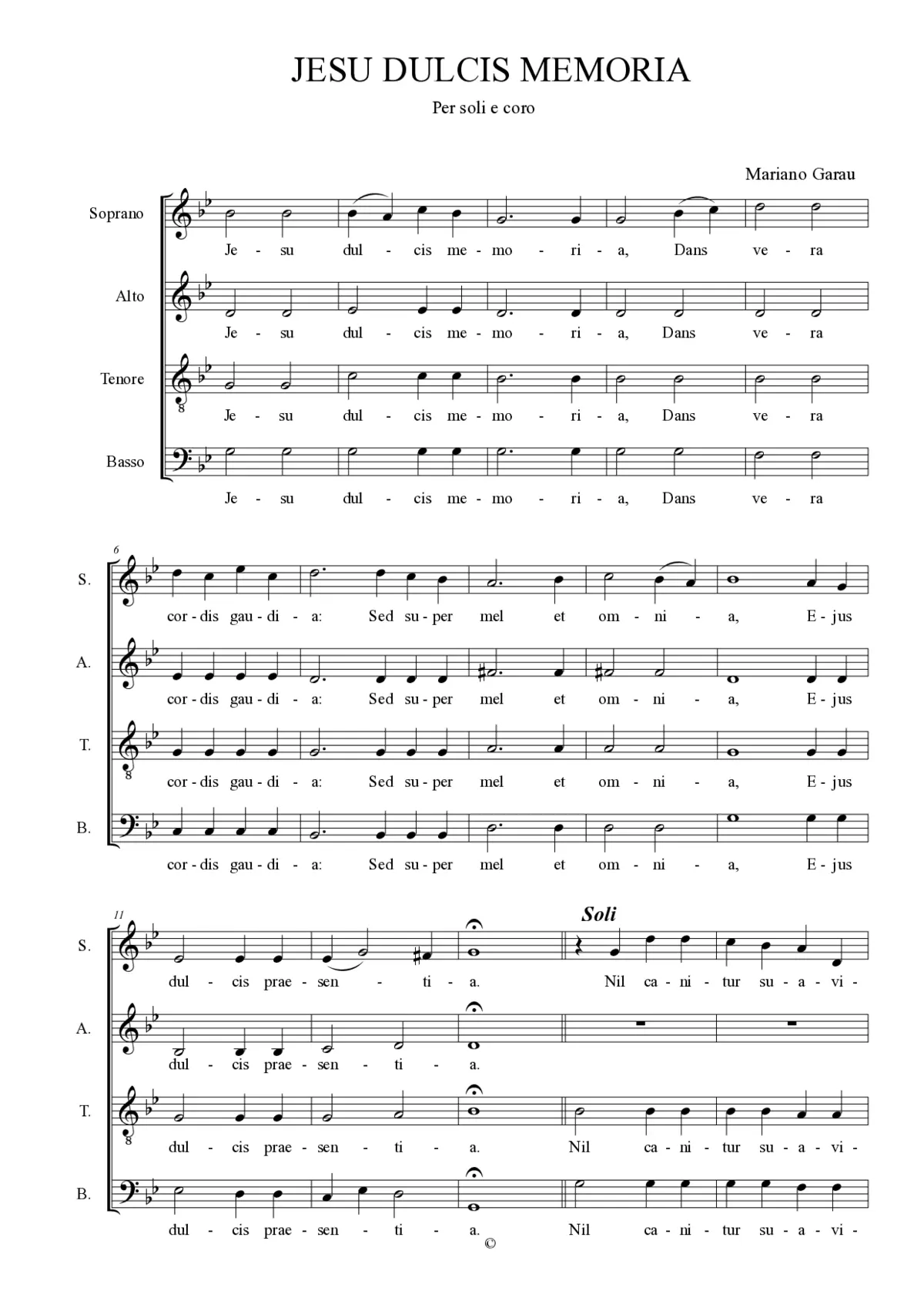 Jesu dulcis memoria - Page 1