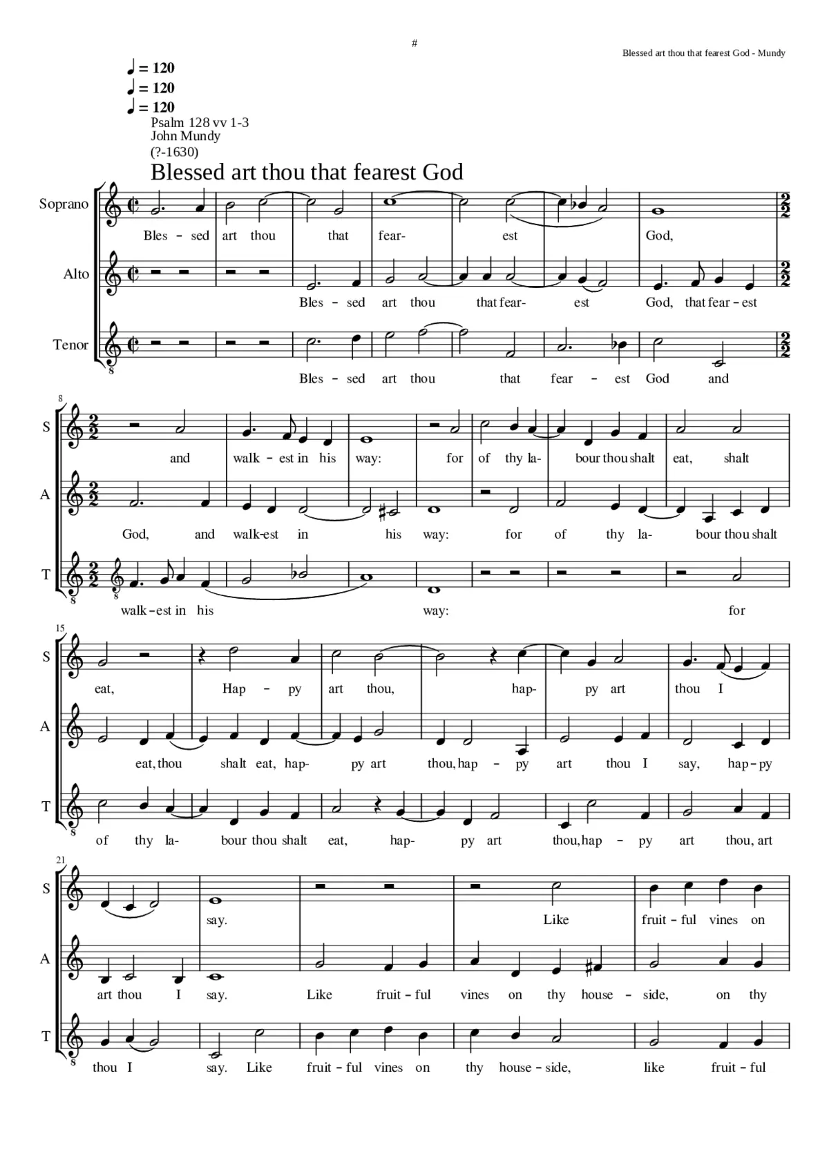 Blessed art thou that fearest God - Page 1