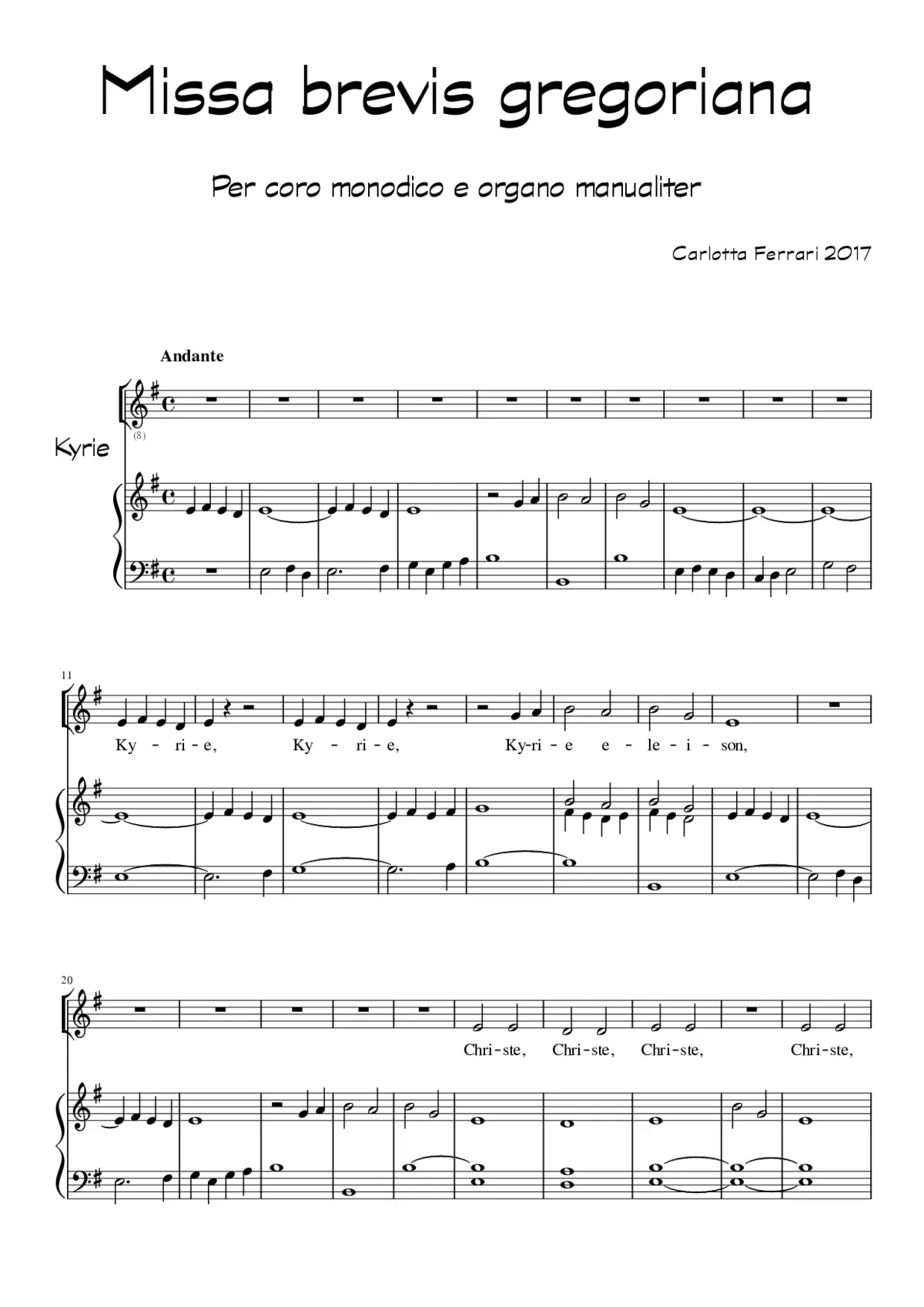 Missa brevis gregoriana - Page 1