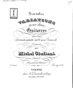 'Di tanti palpiti' (Trancred) Variations