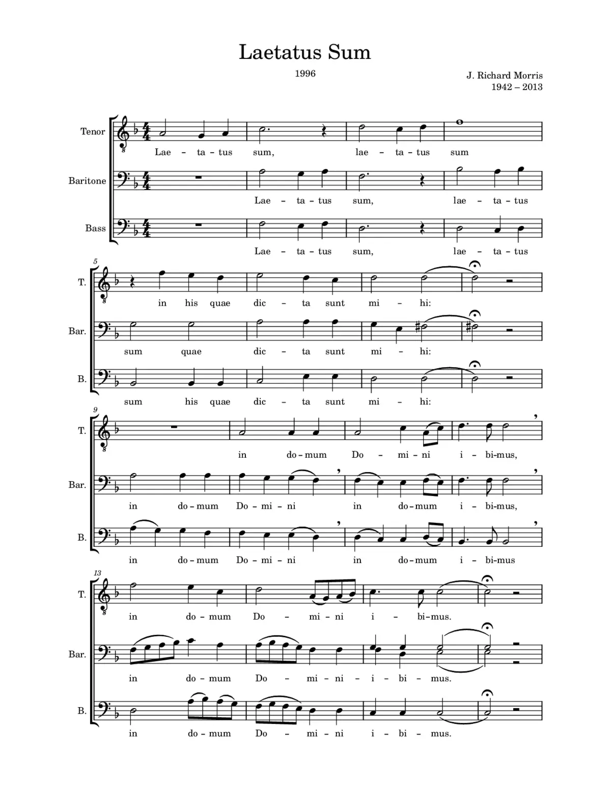 Laetatus sum - Page 1