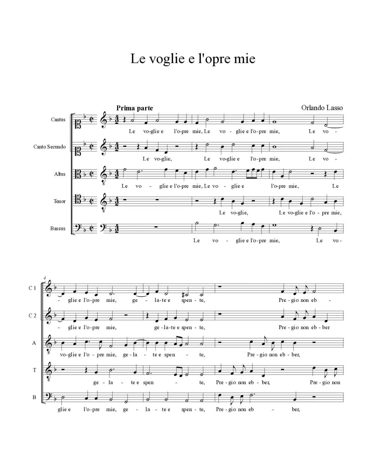 Le voglie e l'opre mie - Page 1