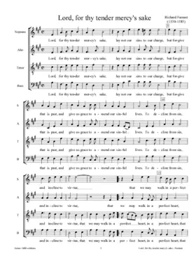 Lord, for thy tender mercy's sake
