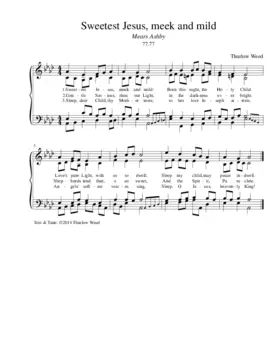 Sweetest Jesus, meek and mild