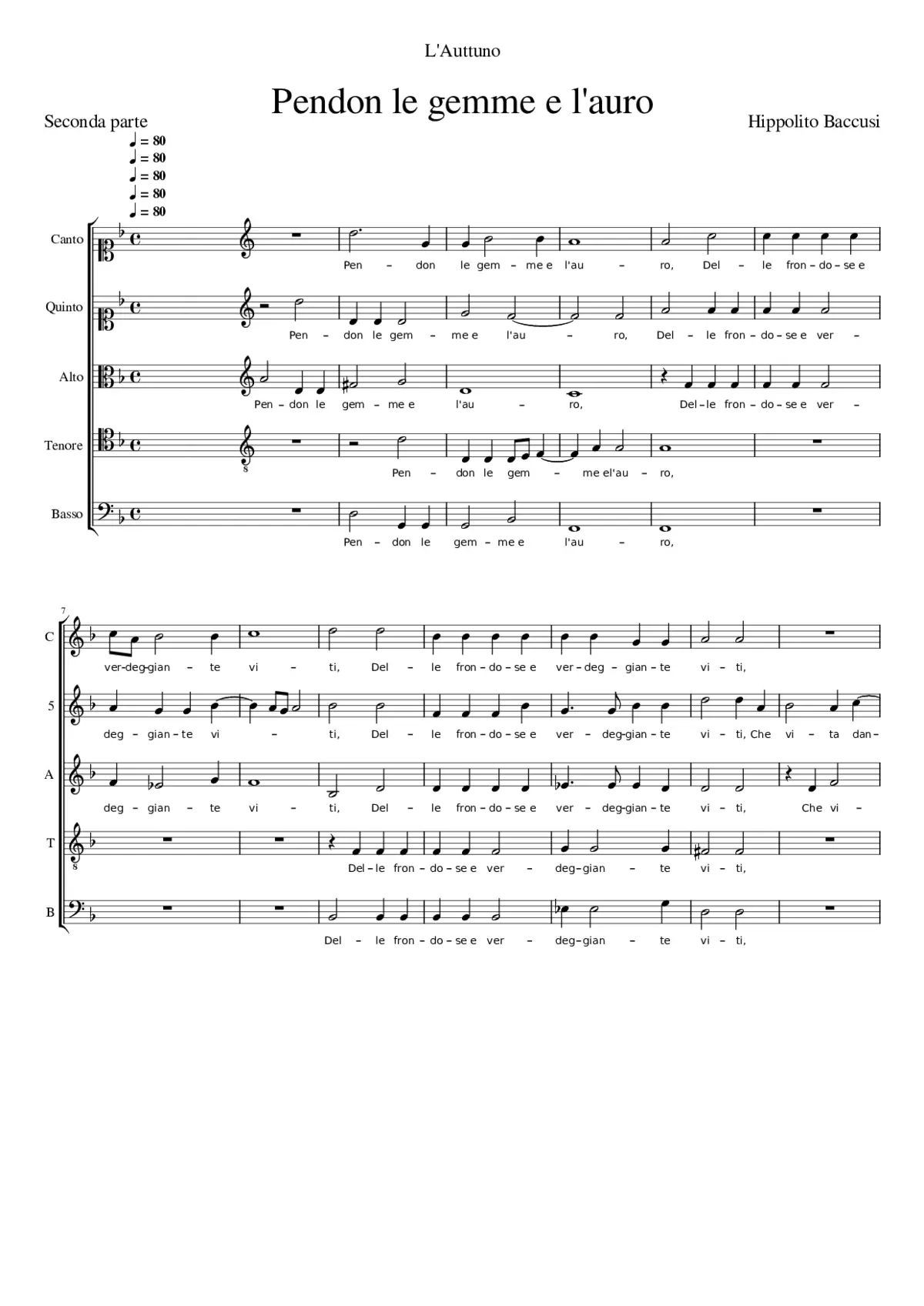 Pendon le gemme e l'auro - Page 1