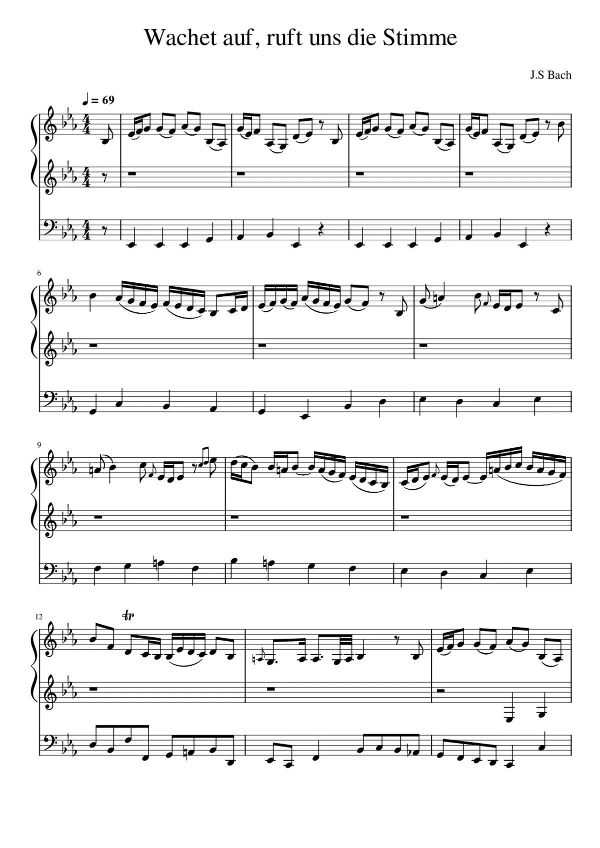 Wachet auf ruft uns die Stimme - Page 1