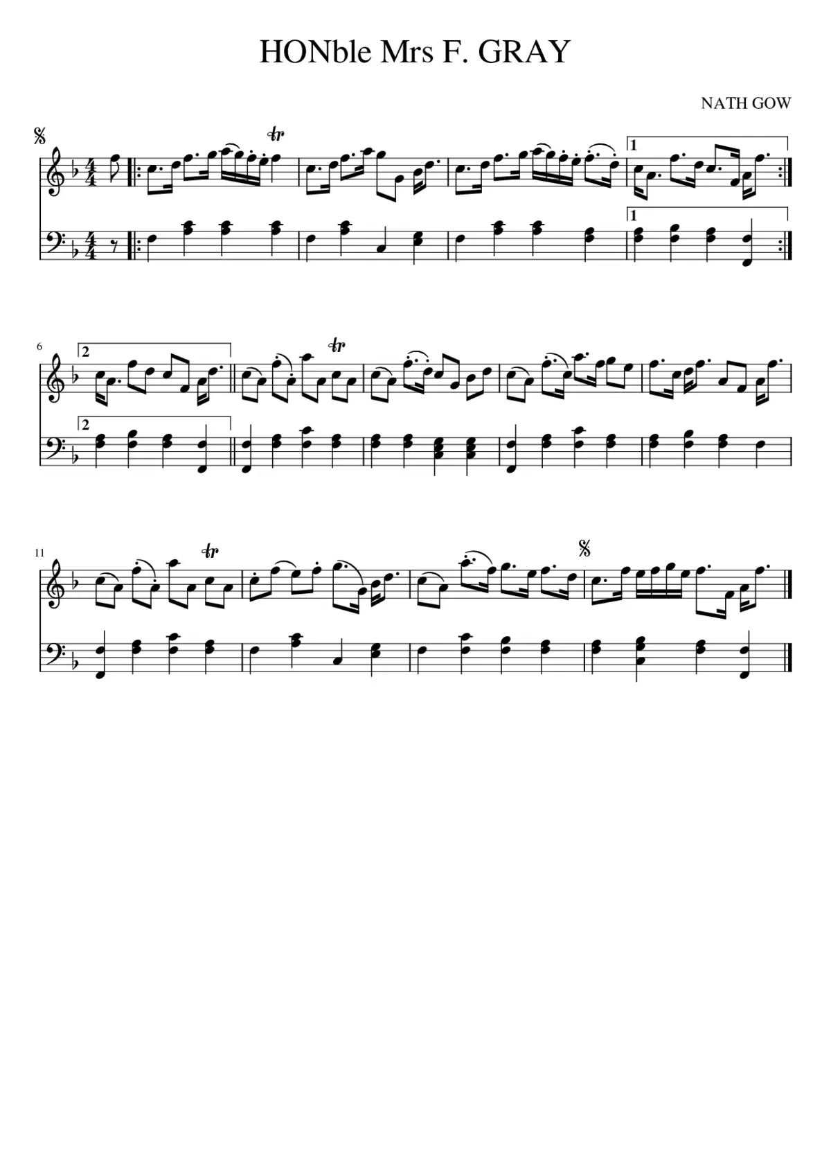 HONble Mrs F. GRAY - Page 1