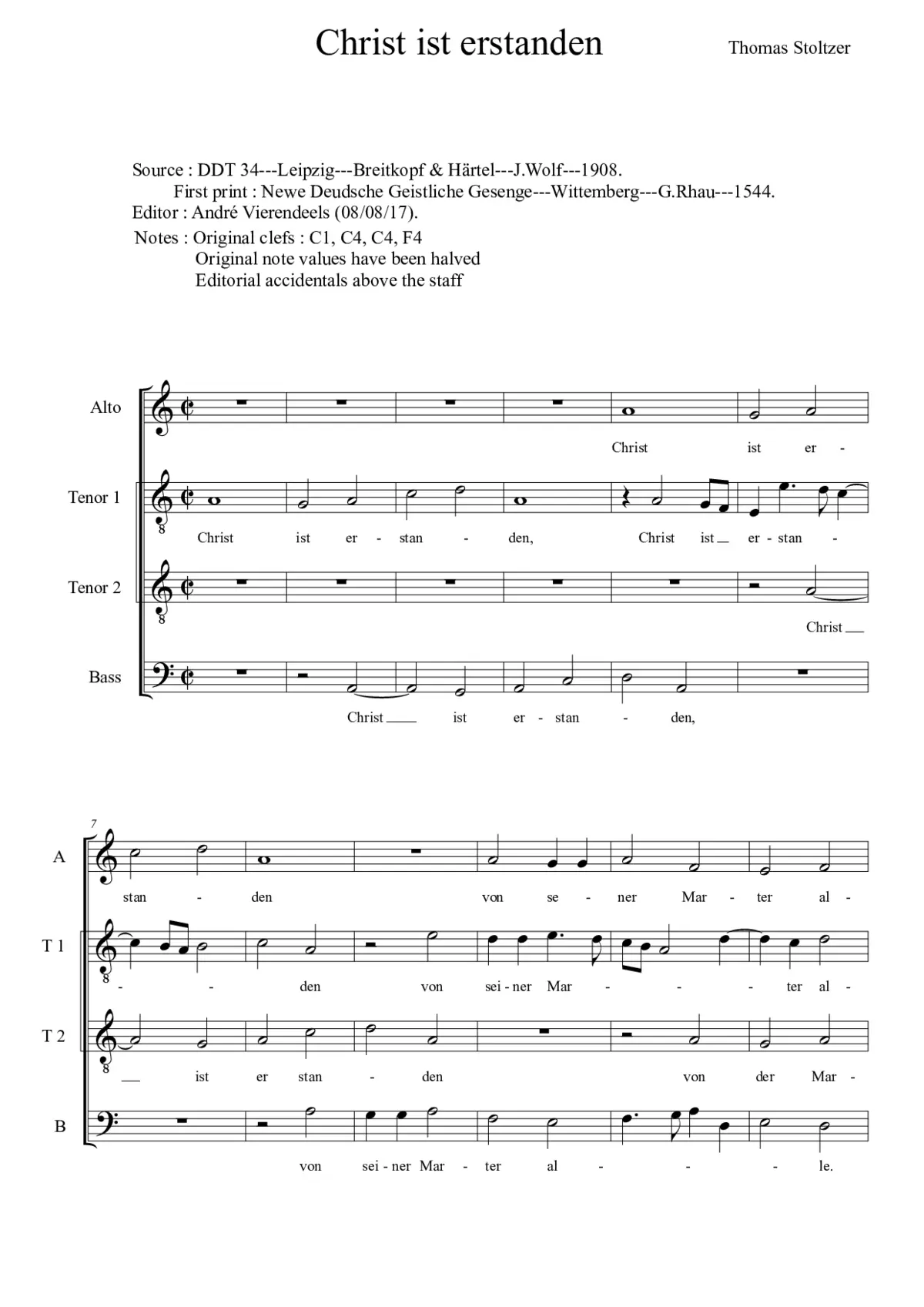 Christ ist erstanden - Page 1