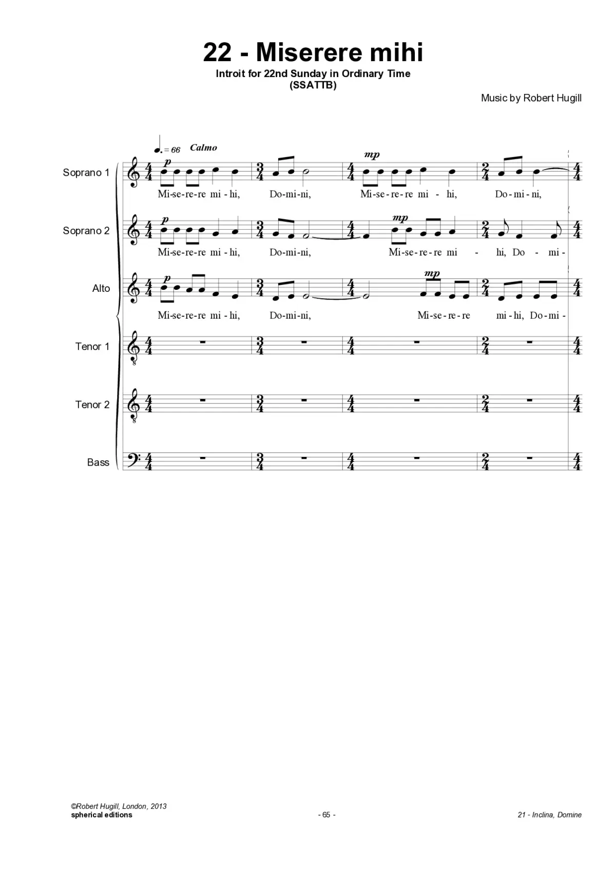Miserere mihi, Domine - Page 1