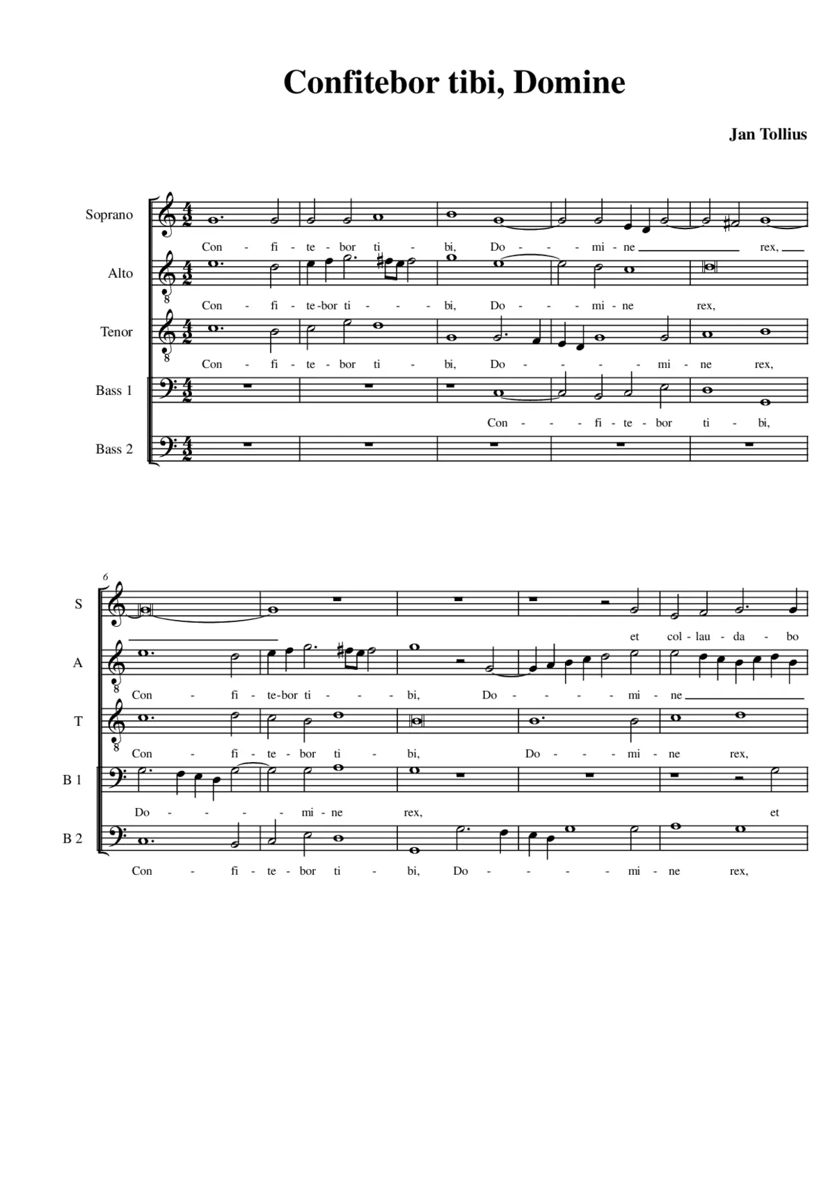 Confitebor tibi, Domine rex - Page 1