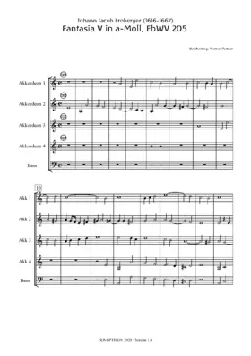 Fantasia V in a-Moll, FbWV 205