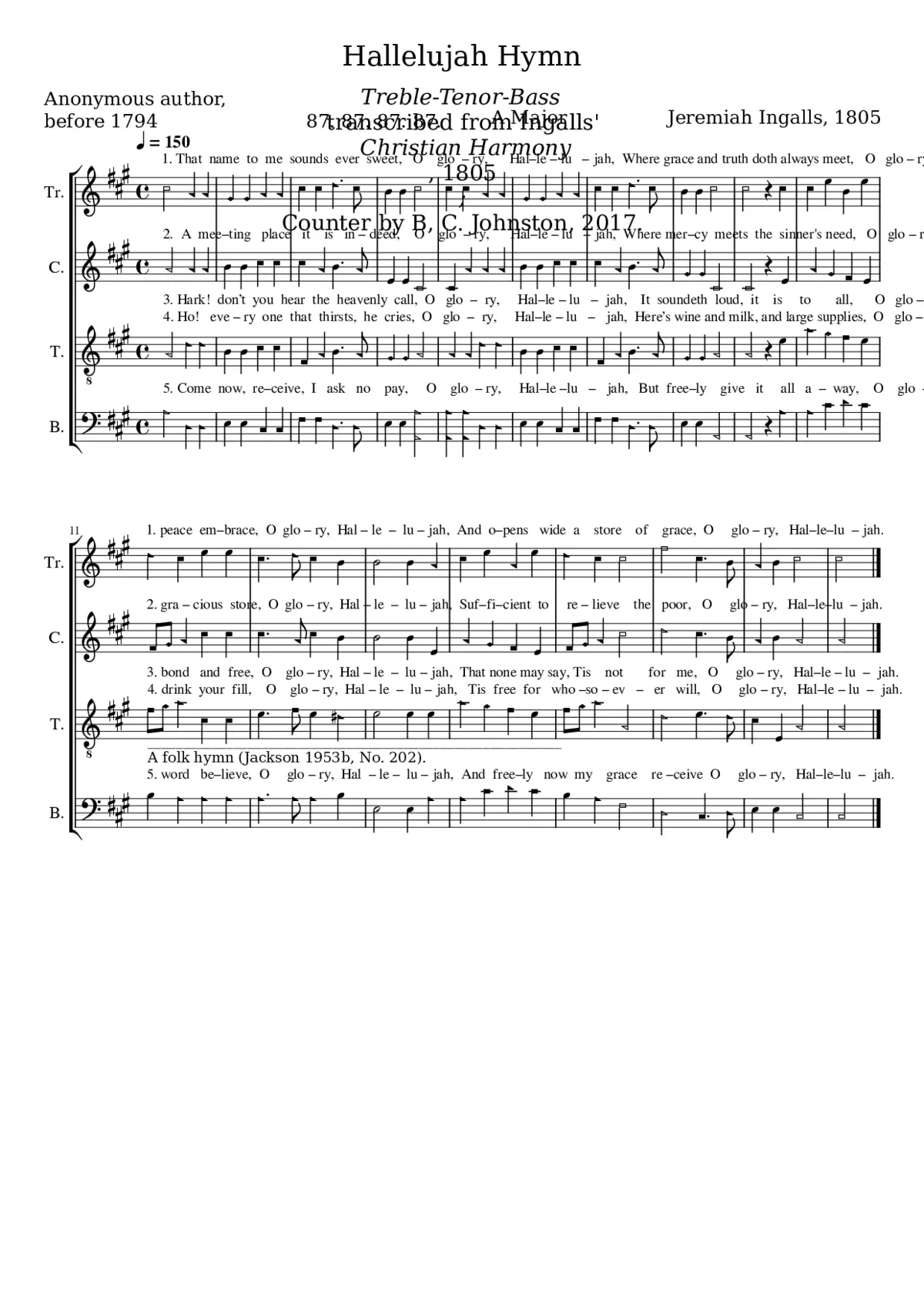 Hallelujah Hymn - Page 1