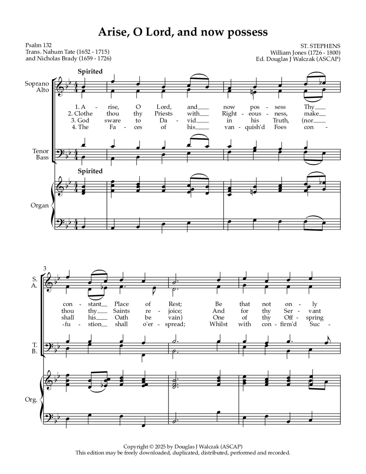 Arise, O Lord, and now possess - Page 1