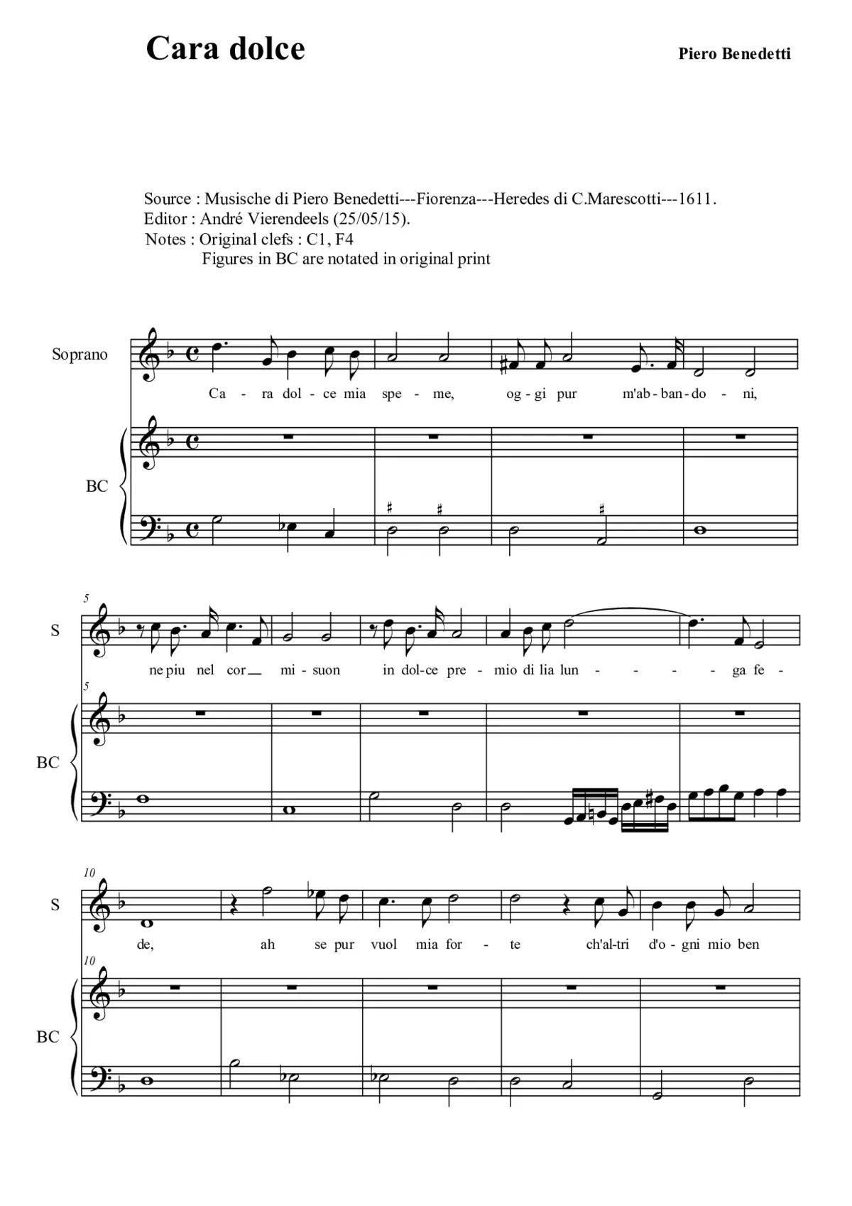 Cara dolce mia speme - Page 1