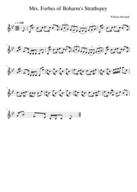 Mrs. Forbes of Boharm's Strathspey