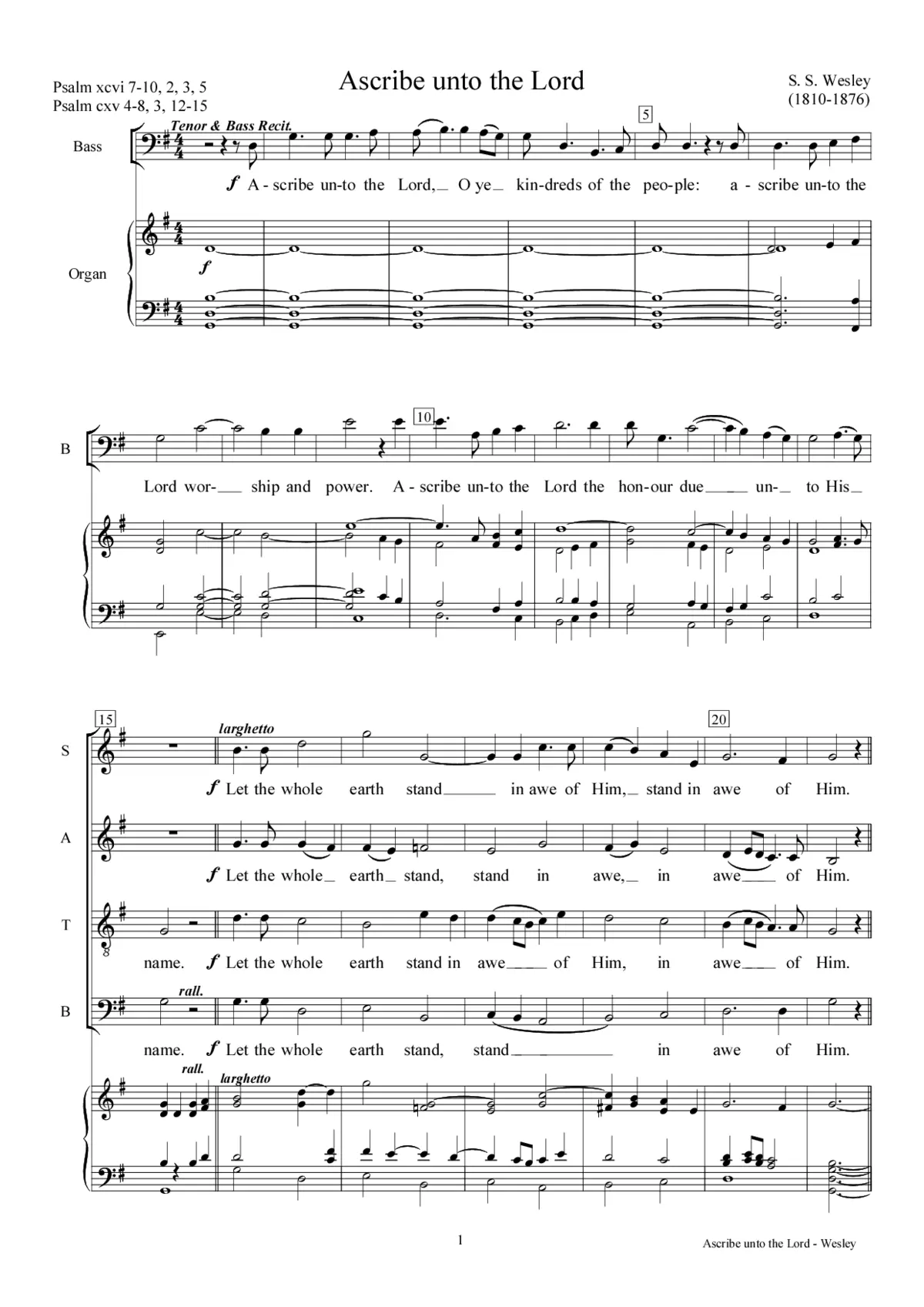 Ascribe unto the Lord - Page 1