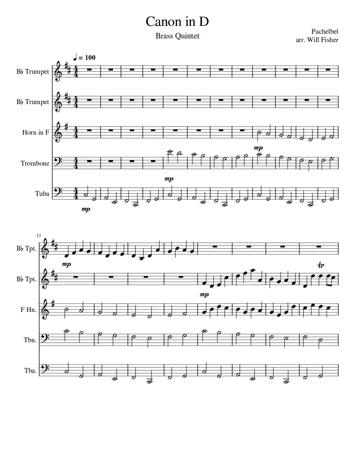 Canon and Gigue in D major P.37 - Page 1