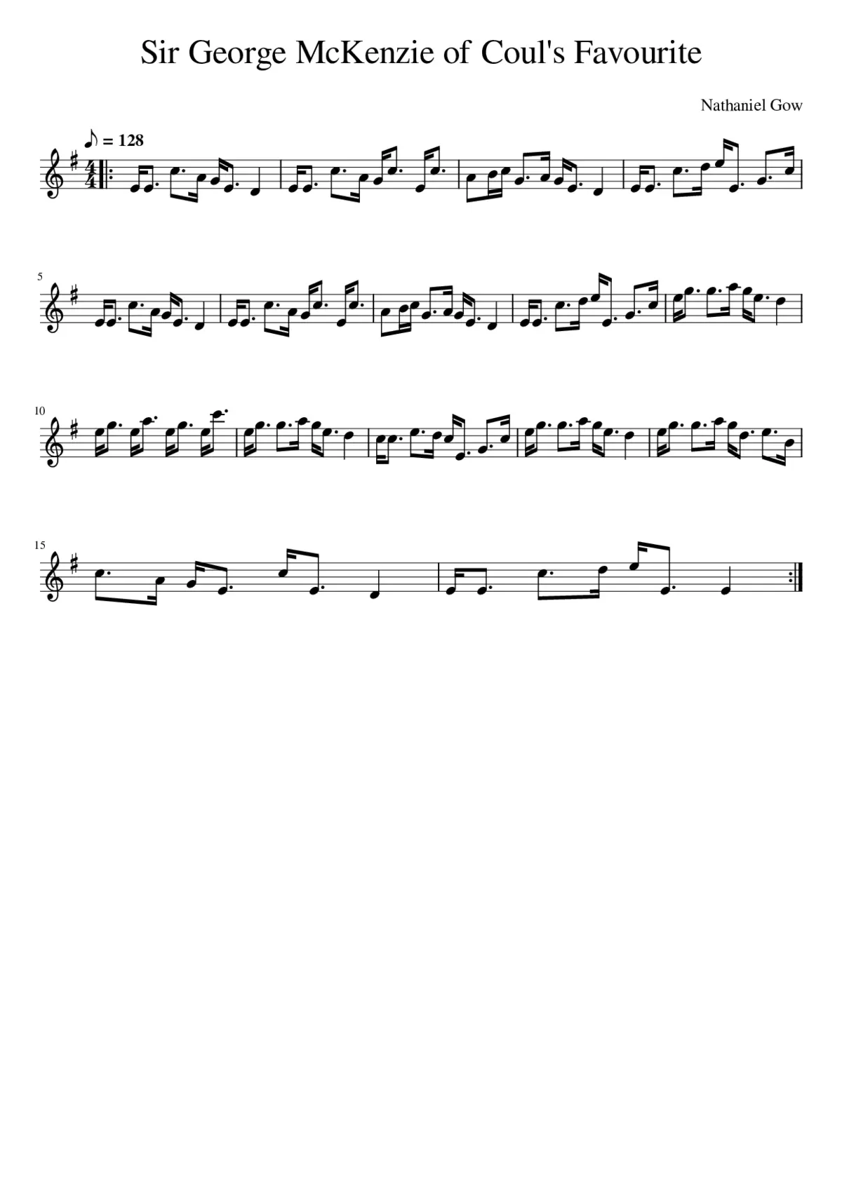 Sir George McKenzie of Coul's Favourite - Page 1