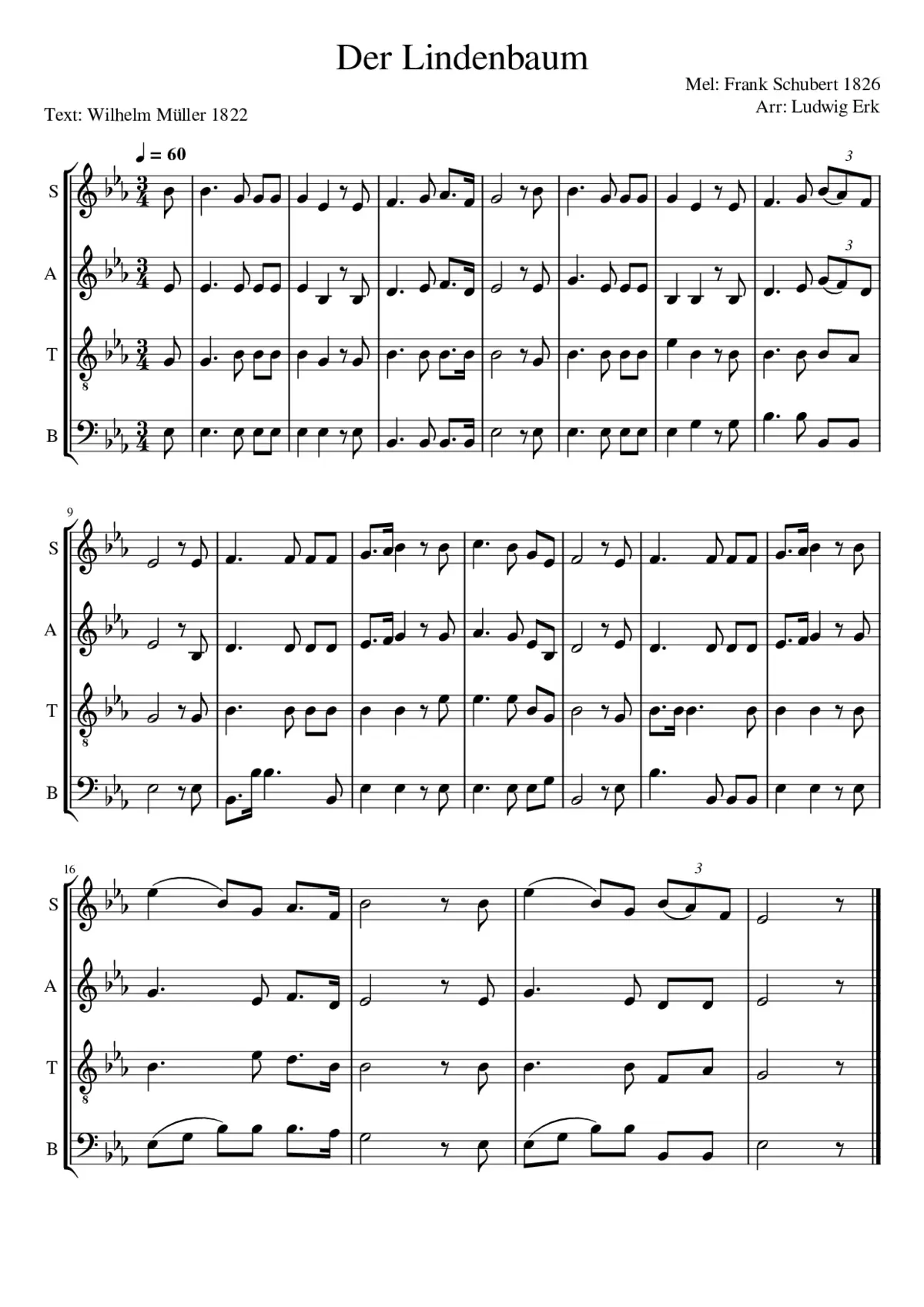 Der Lindenbaum (Am Brunnen vor dem Tore) - Page 1