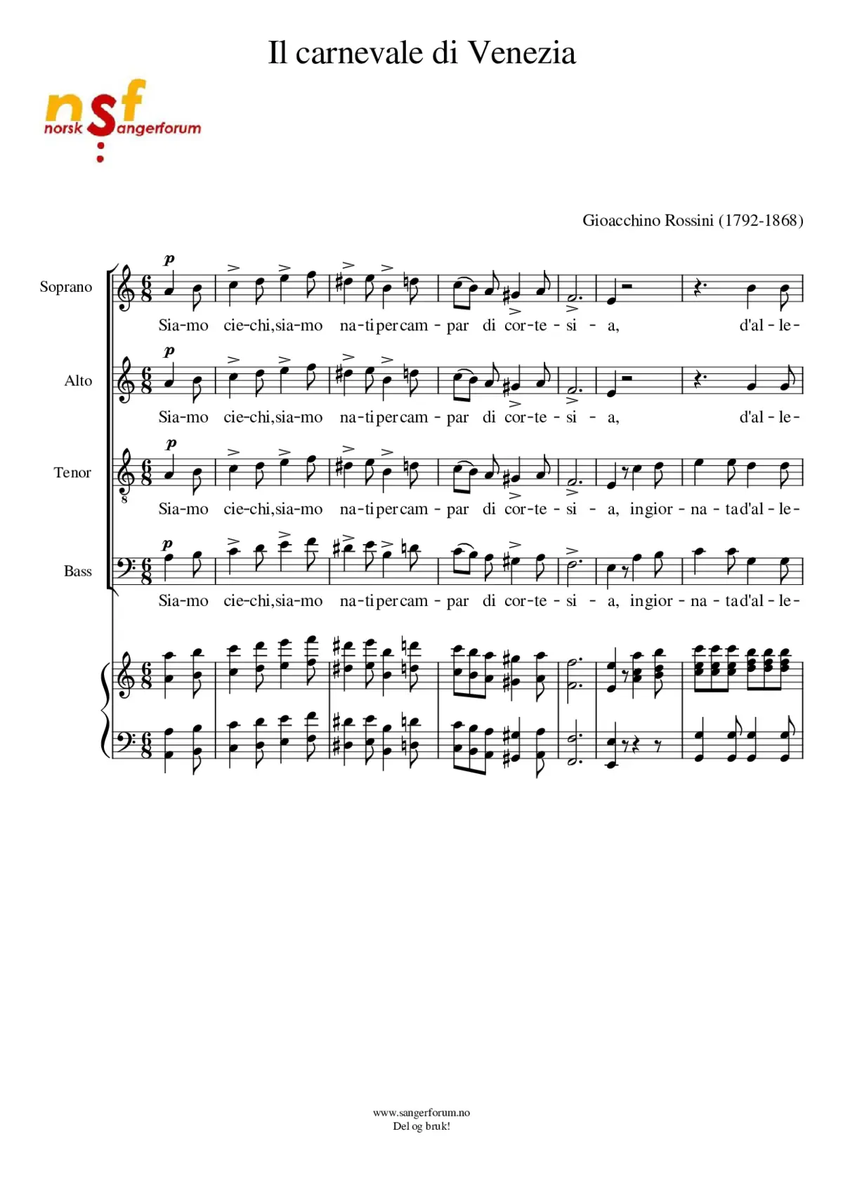 Il Carnevale di Venezia - Page 1