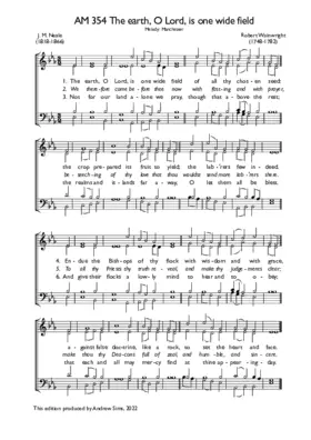 The earth, O Lord, is one wide field