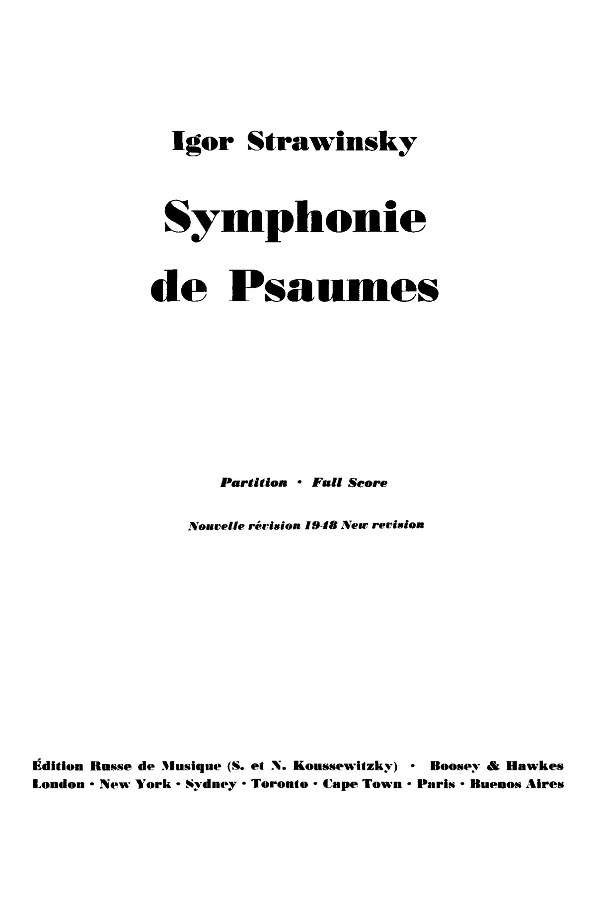 Symphony of Psalms - Page 1