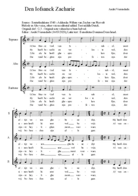 Den lofsanck Zacharie