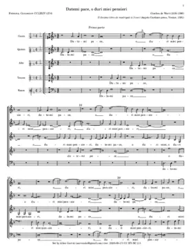 Datemi pace, o duri miei pensieri