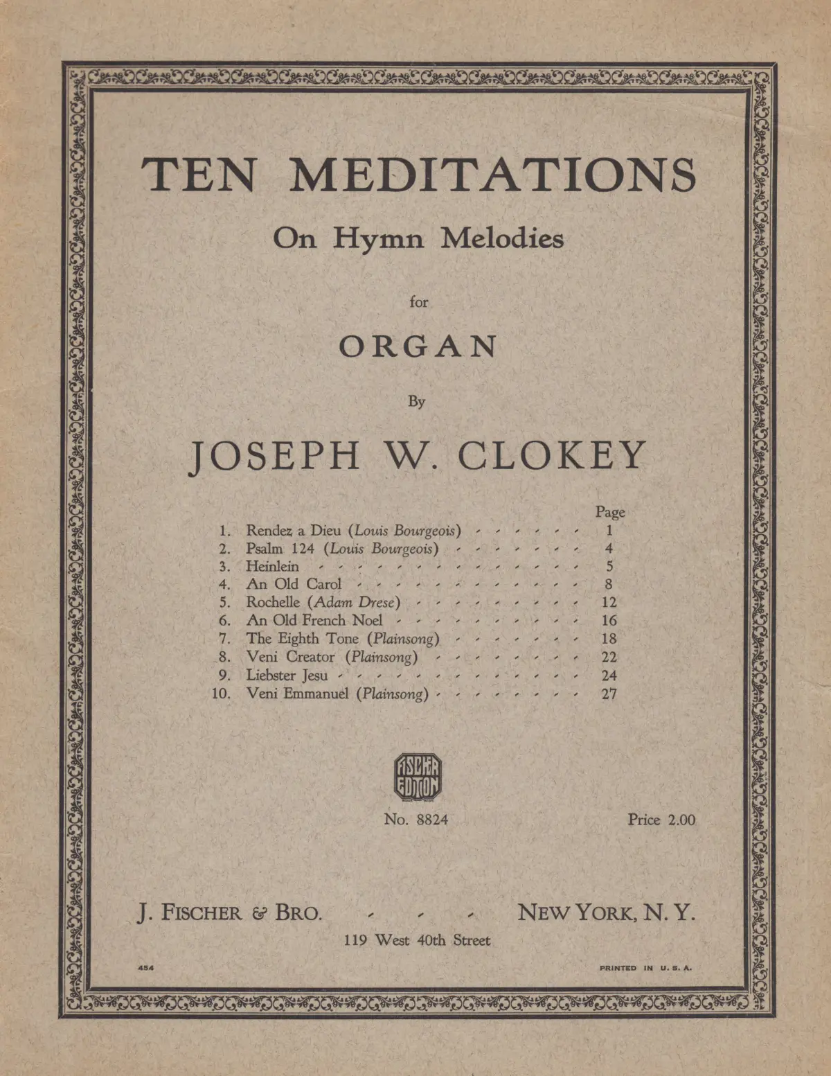 10 Meditations on Hymn Melodies - Page 1