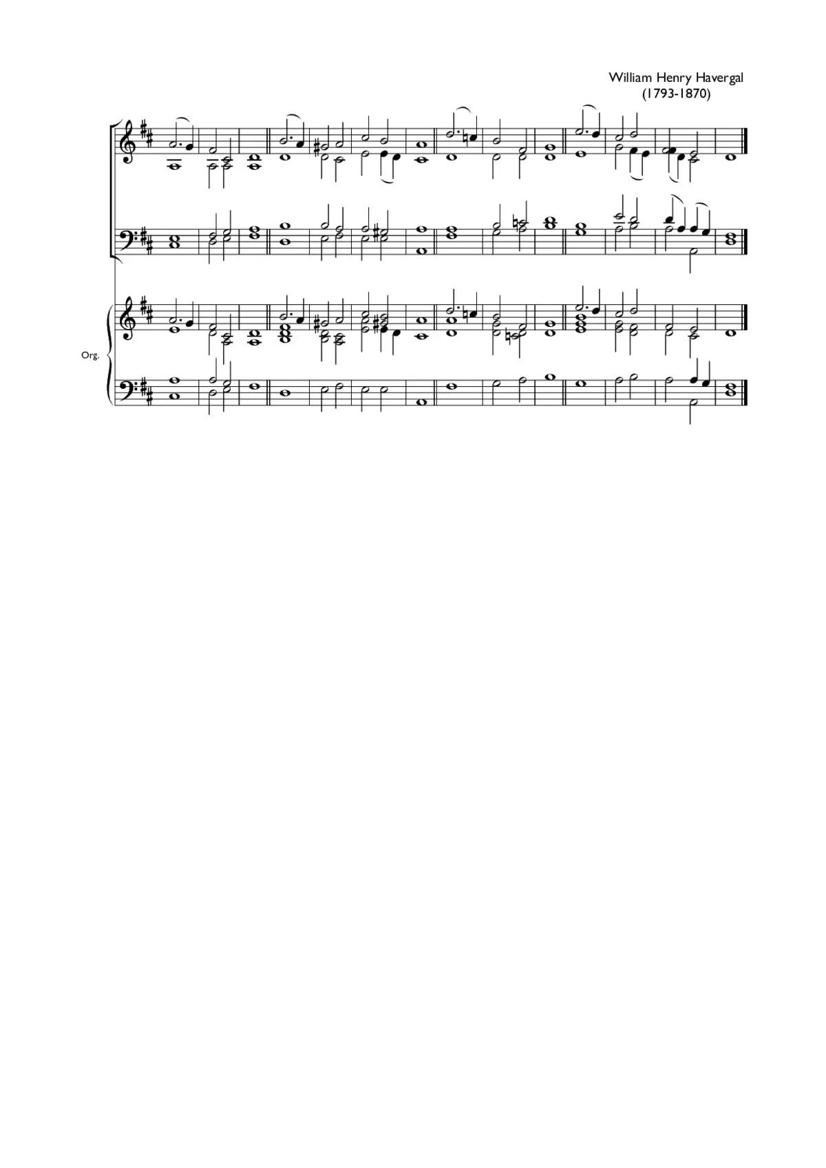 Double chant in D major III - Page 1