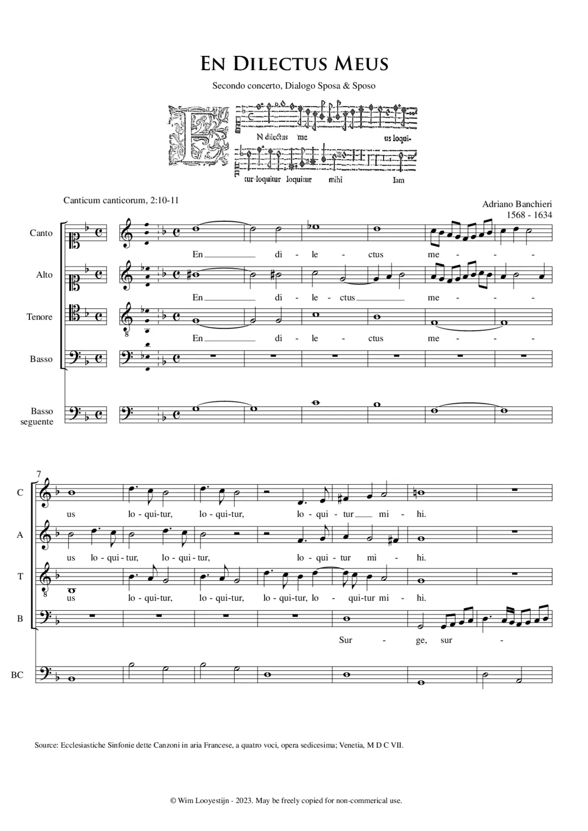 En dilectus meus - Page 1