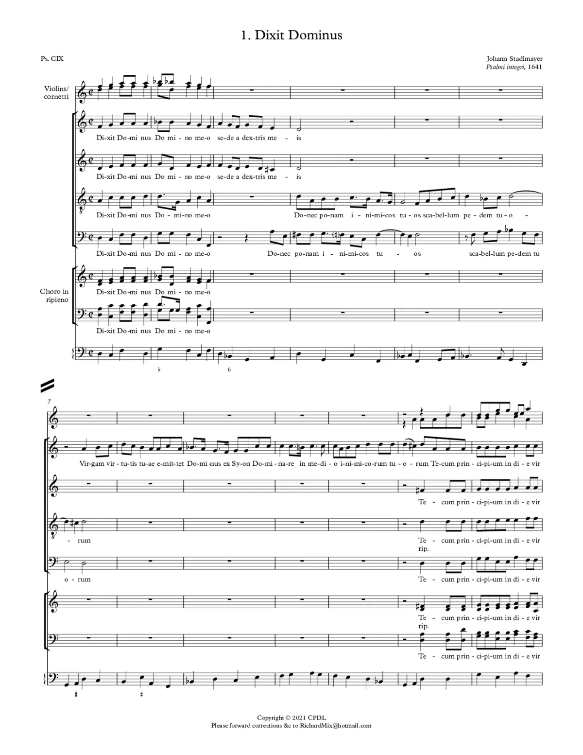 Dixit Dominus I - Page 1
