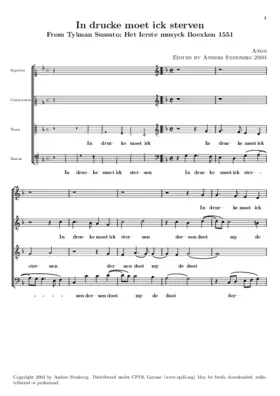 In drucke moet ick sterven