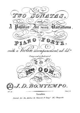 2 Piano Sonatas and a popular air with variations
