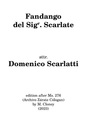 Fandango del Sigr. Scarlate