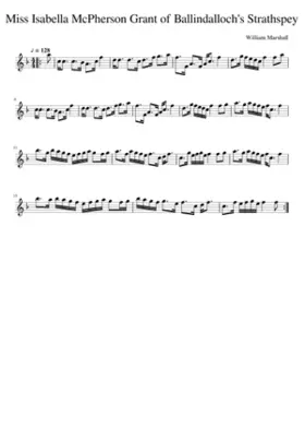 Miss Isabella McPherson Grant of Ballindalloch's Strathspey