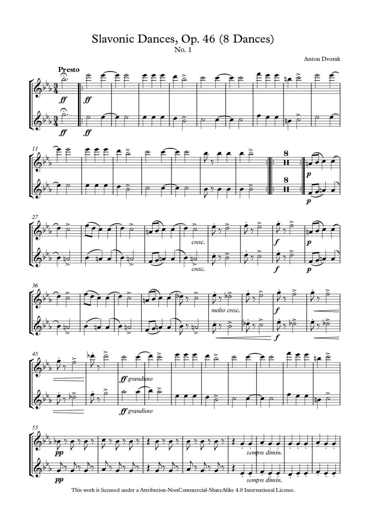 Slavonic Dances - Page 1