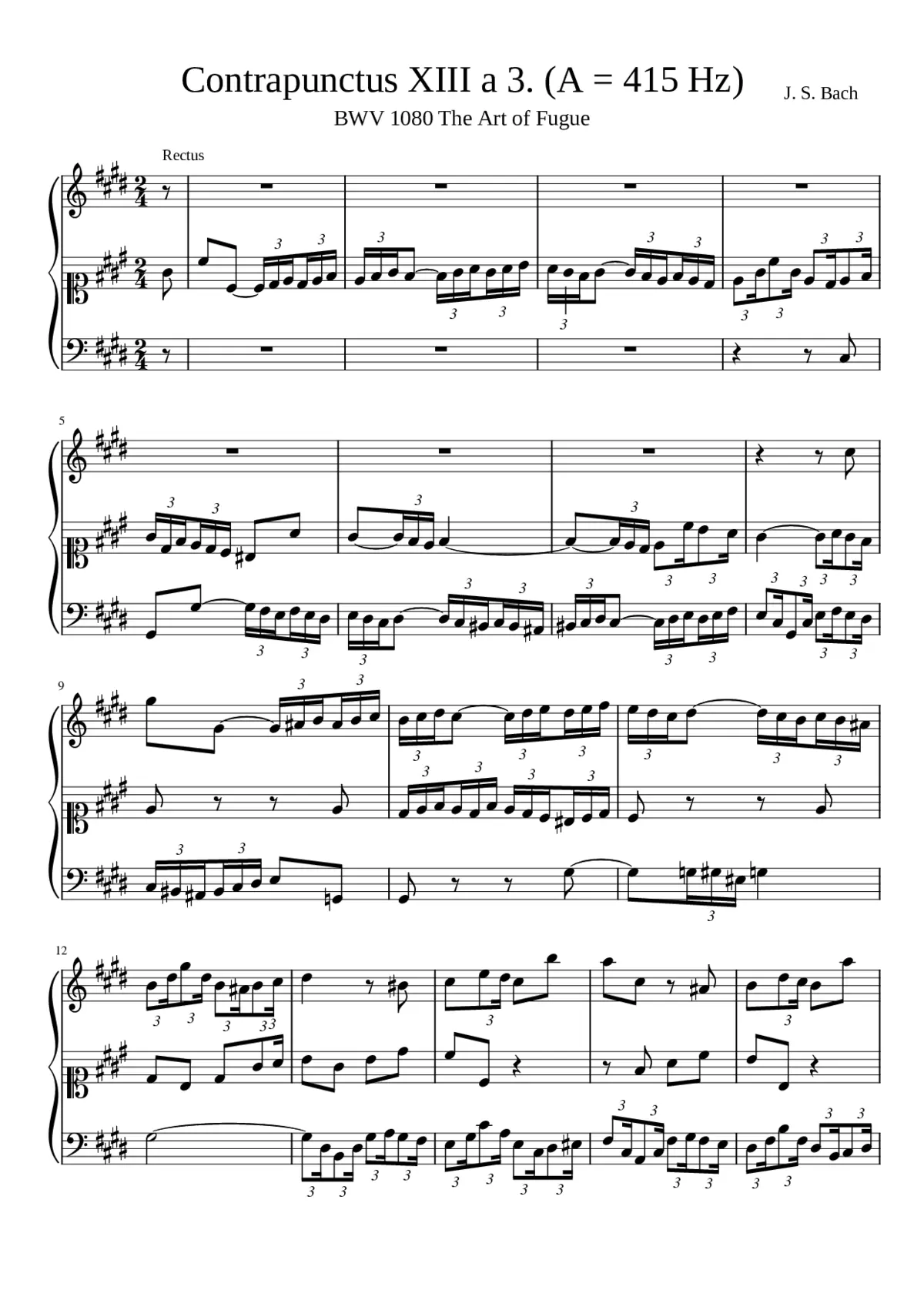 Die Kunst der Fuge BWV 1080 - Page 1