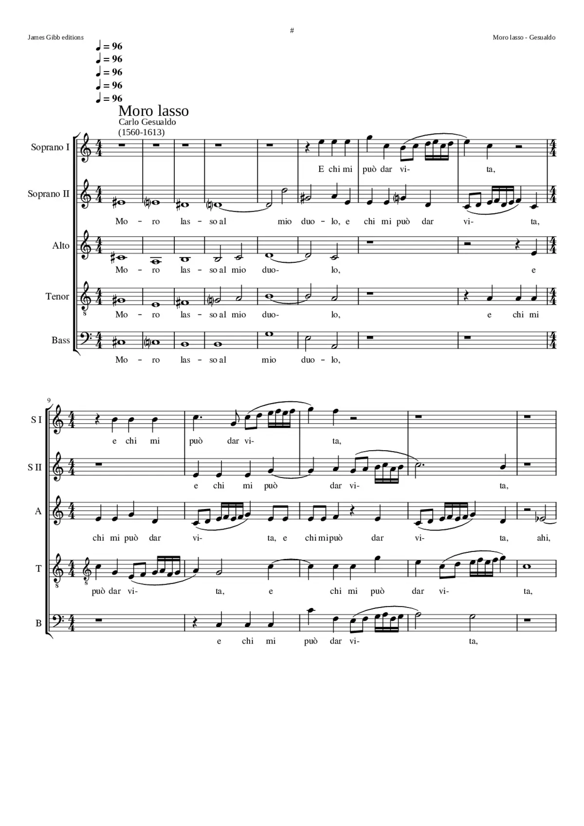 Moro lasso al mio duolo - Page 1