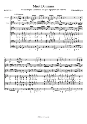 Misit Dominus, MH 496