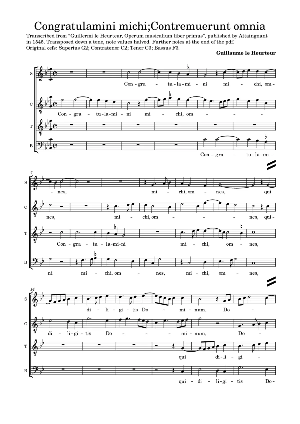 Congratulamini mihi - Contremuerunt omnia - Page 1