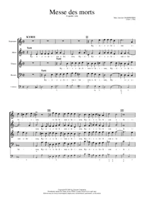 Messe des morts à 4 voix, H. 7