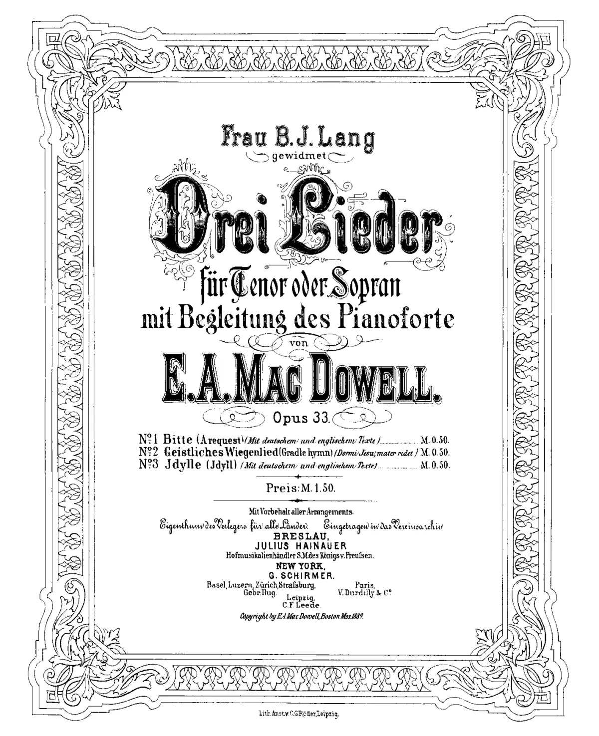 3 Lieder - Page 1