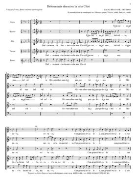 Dolcemente dormiva la mia Clori, SV 52