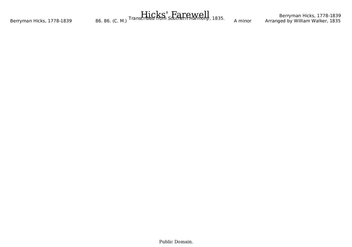 Hicks' Farewell - Page 1