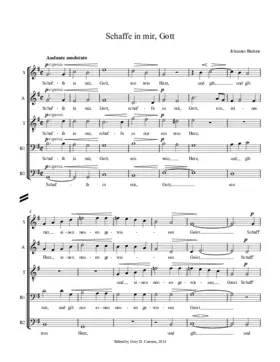 Schaffe in mir Gott, ein rein Herz, Op. 29, No. 2